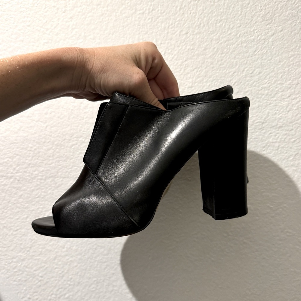 Neiman Marcus Black Leather Heels